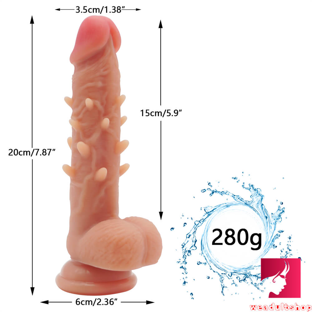 7.87" Silicone Spiked Dildo For Women 7.87" Silicone Spiked Dildo For Women