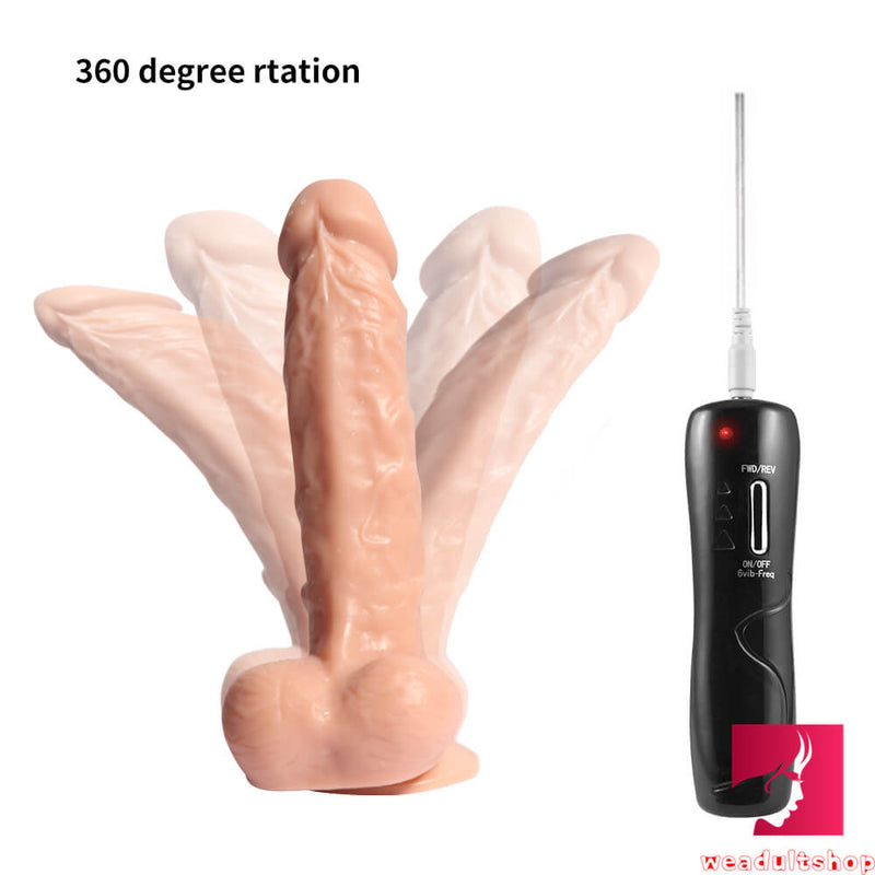 7.68in Rotation Swing Vibrating Dildo For Couples Masturbation