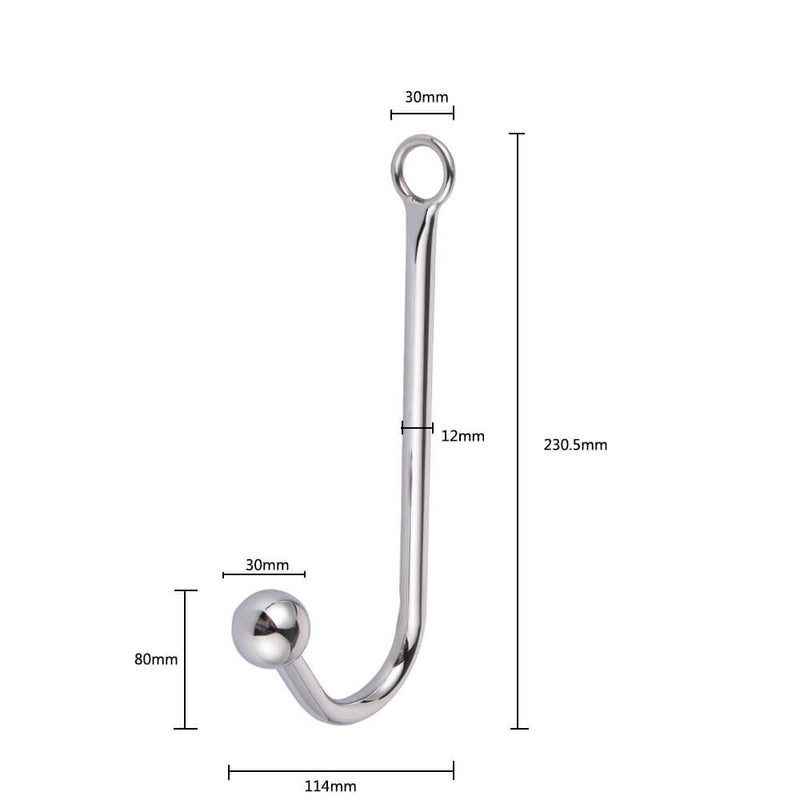 Stainless Steel Anal Hooks With Beads
