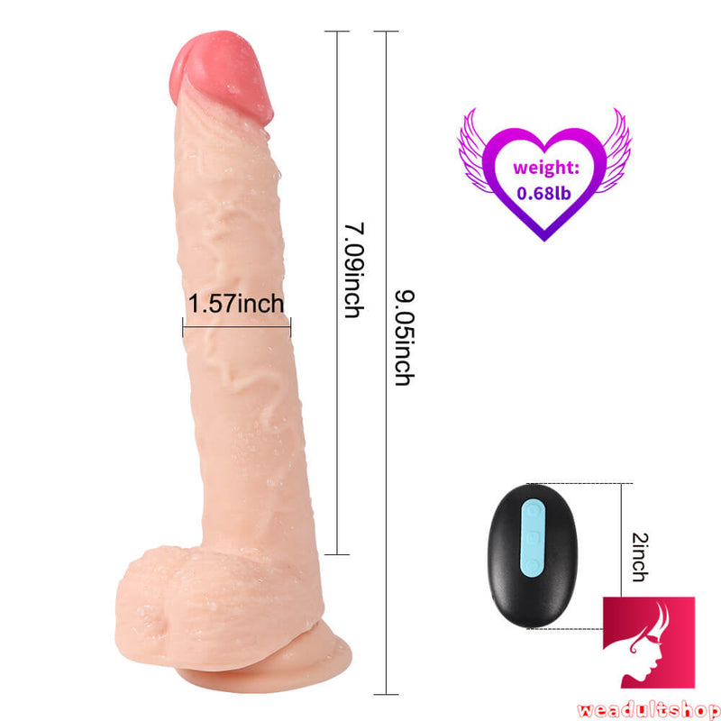 9.05in Rotation Revoving USB Charging 10 Vibrating Modes Dildo