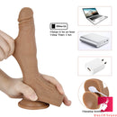 7.67in Vibrating Telescopic Heating Real Feeling Dildo Toy