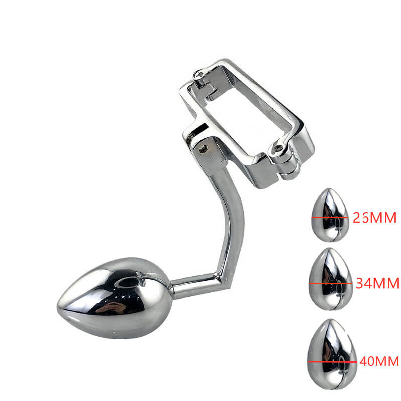 Metal Ball Stretcher With Anal Beads Anal Hook Men Sex Toy