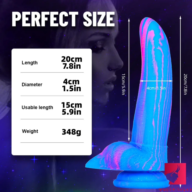 7.8in Colorful Banana Spice Fruit Penis Dildo For Famales Toy