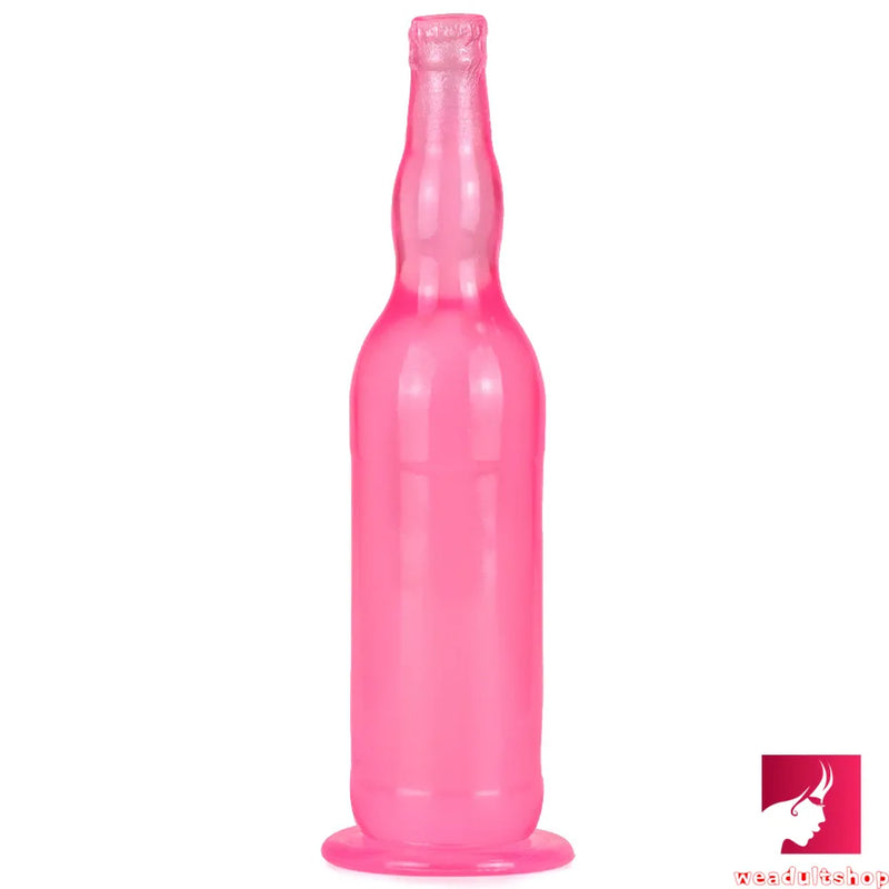 12in Beer Bottle Big Thick Transparent Penis Dildo Butt Plug