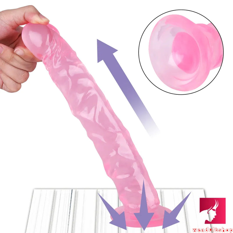 9.84in Soft Realistic Dildo Sex Toy For Adult Women Masturbation