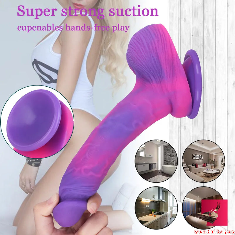 8.07in Mixed Colors Night Sky Dildo For Women Vagina Anal Massage