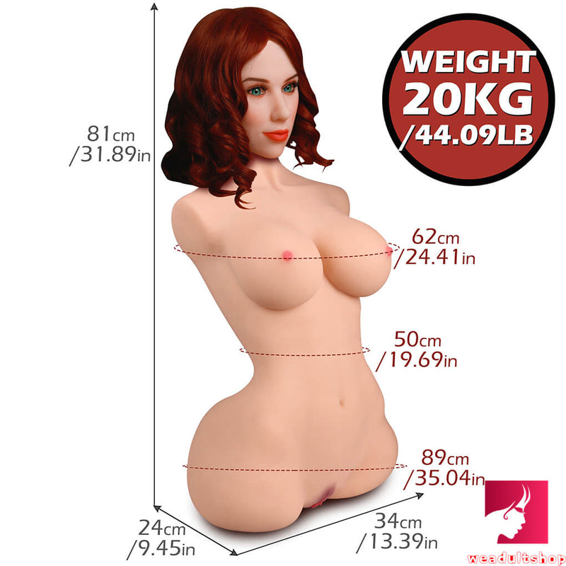 44lb Half Body Life Size Sex Doll Torso With Skeleton For Orgasm