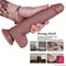 8.66in Silicone Dildo Adult Sex Toy With Moving Foreskin