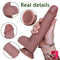 8.66in Silicone Dildo Adult Sex Toy With Moving Foreskin