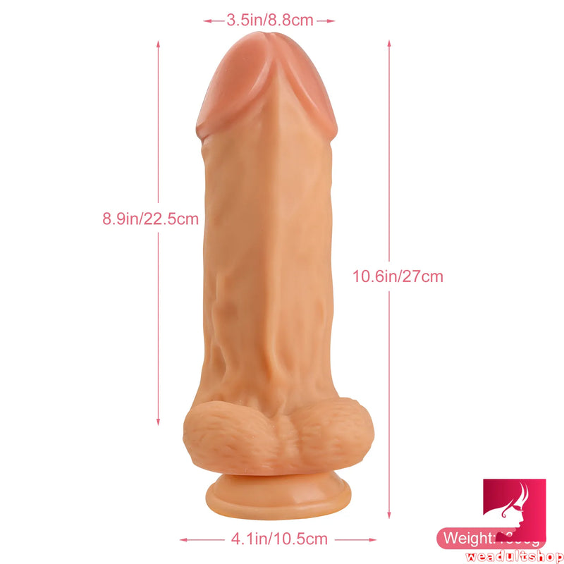 10.6in Soft Big Glans Thick Dildo For G-Spot Vagina Stimulation