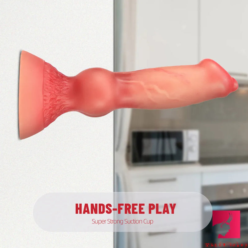 7.6in Soft Fantasy Dog Animal Penis Dildo For Anal Massaging