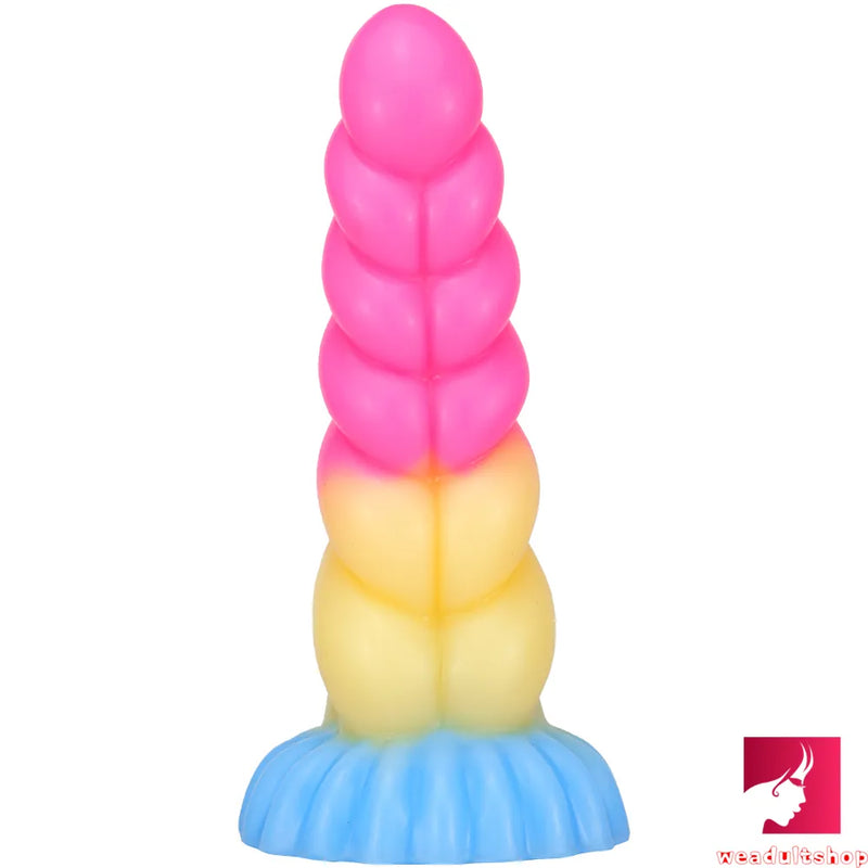 8.07in Fantasy Spiral Flexible Butt Plug Dildo For Women Orgasm