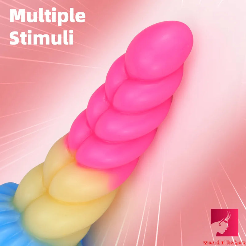 8.07in Fantasy Spiral Flexible Butt Plug Dildo For Women Orgasm