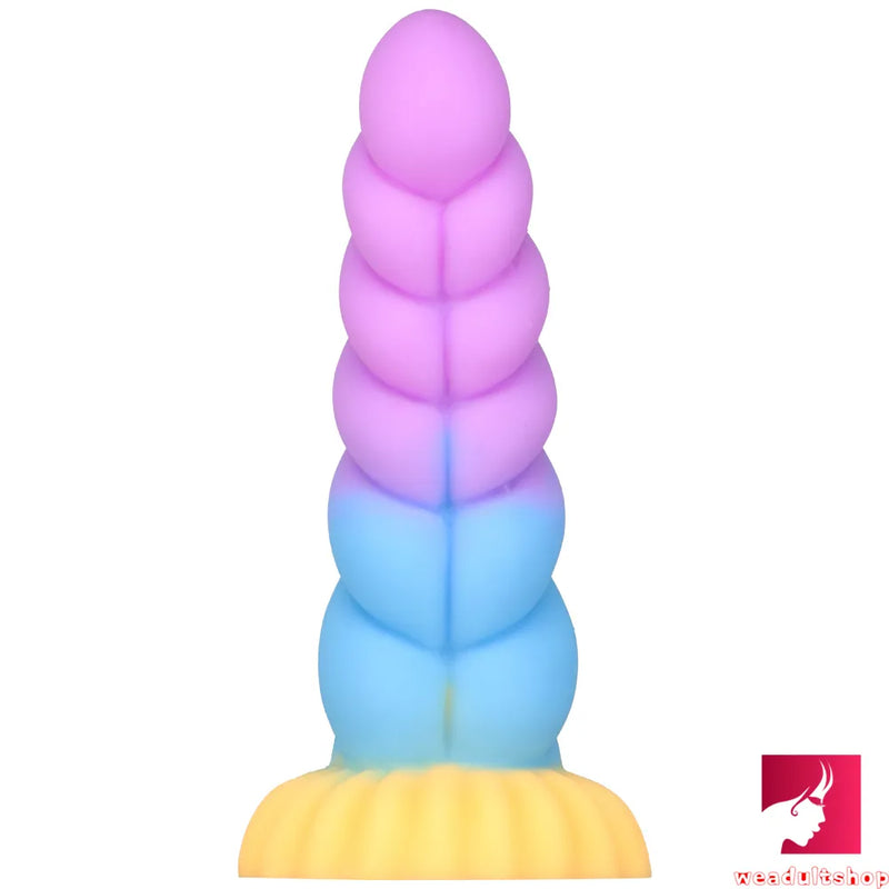 8.07in Fantasy Spiral Flexible Butt Plug Dildo For Women Orgasm