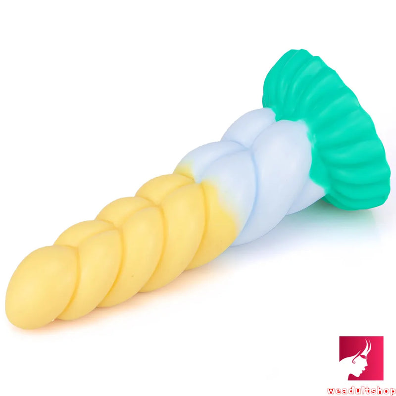 8.07in Fantasy Spiral Flexible Butt Plug Dildo For Women Orgasm