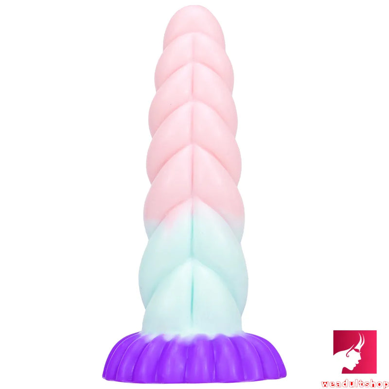 8.07in Fantasy Spiral Flexible Butt Plug Dildo For Women Orgasm