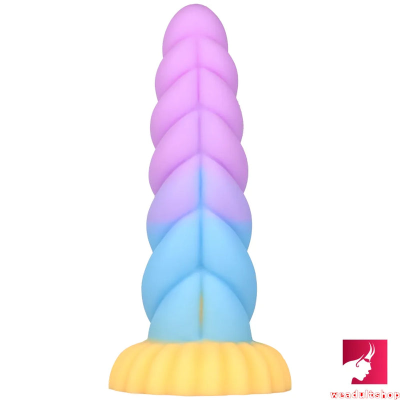 8.07in Fantasy Spiral Flexible Butt Plug Dildo For Women Orgasm