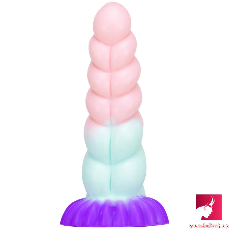 8.07in Fantasy Spiral Flexible Butt Plug Dildo For Women Orgasm