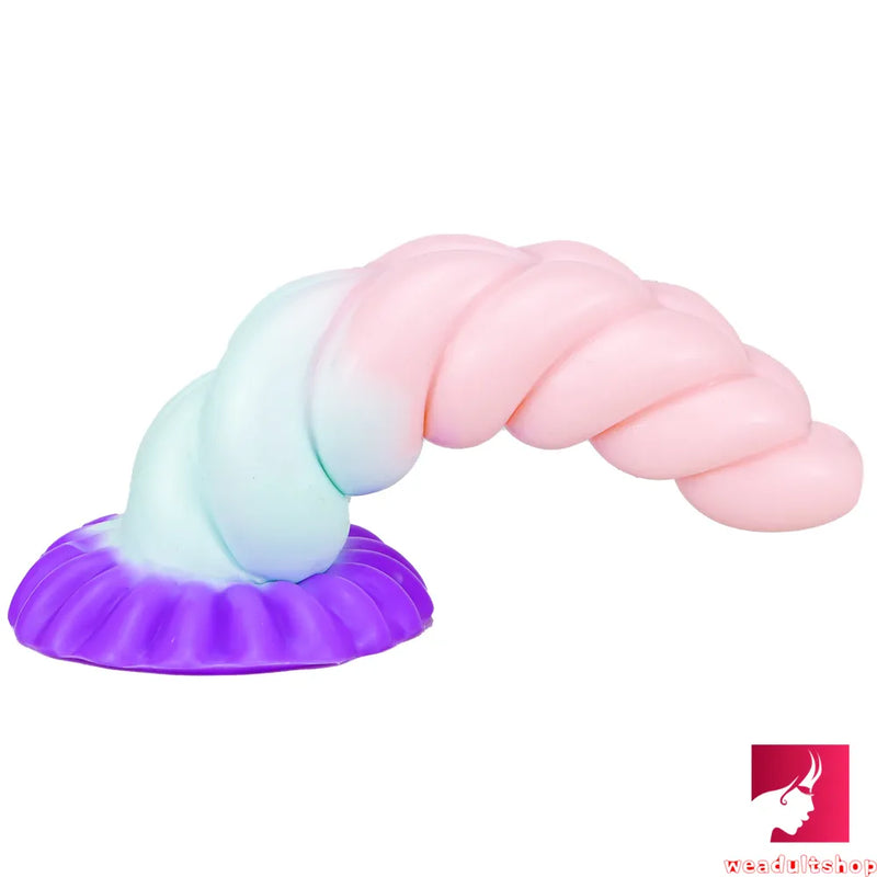 8.07in Fantasy Spiral Flexible Butt Plug Dildo For Women Orgasm