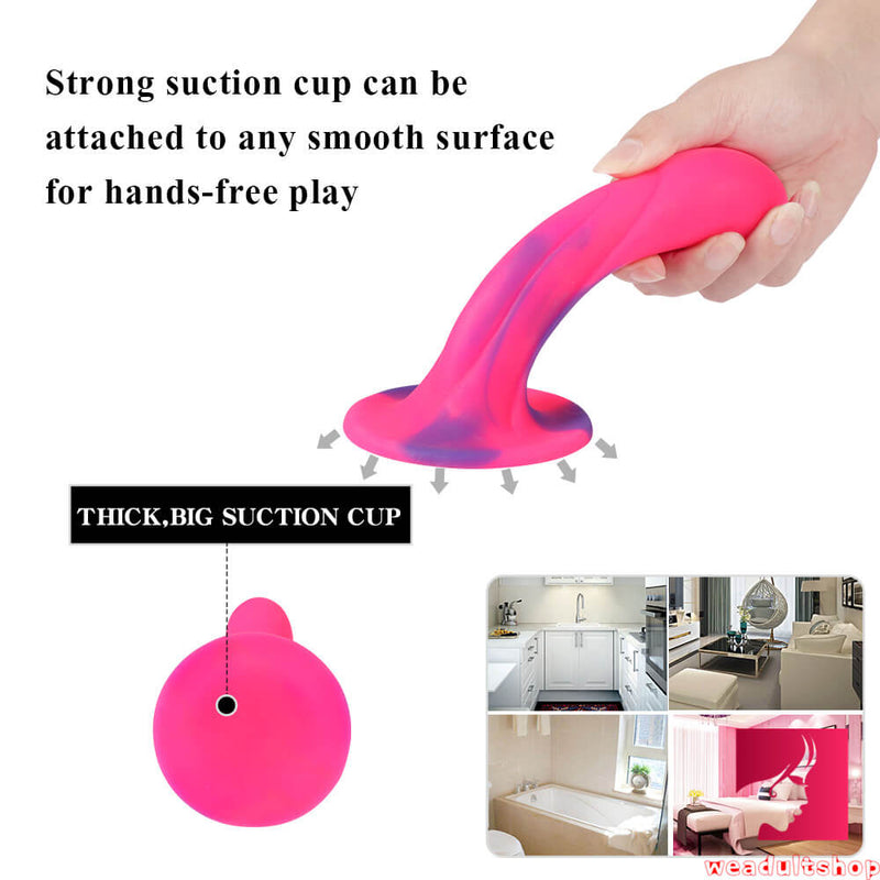 6.69in Rainbow Dildo Flexible Strong Suction Cup Sex Toy