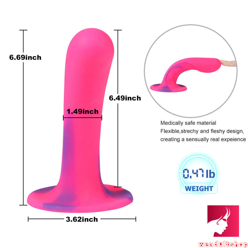 6.69in Rainbow Dildo Flexible Strong Suction Cup Sex Toy