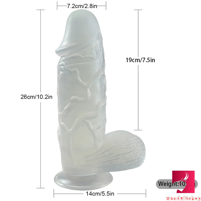 10.2in Transparent Thick Big Dildo Real Cock For Women Love