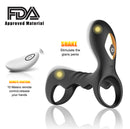 10 Vibration Modes Double Penis Rings Delay Ejaculation Adult Toy - Adult Toys 
