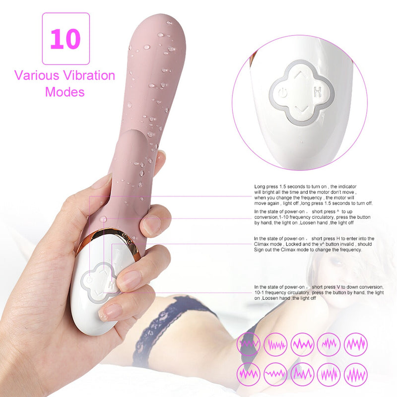 Silicone G-spot Massage Variable Frequency AV Wand Vibrator