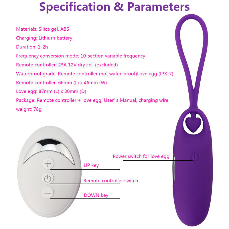 Wireless Remote Control Silicone Waterproof Vibrator