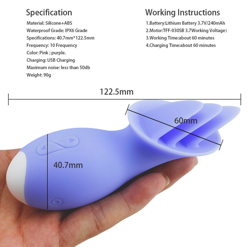 YHNB Tongue Licking USB Charging Waterproof Vibrator