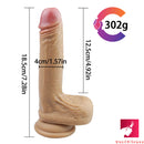 7.28in Silicone Black Blond Rides Dildo For Adult Females