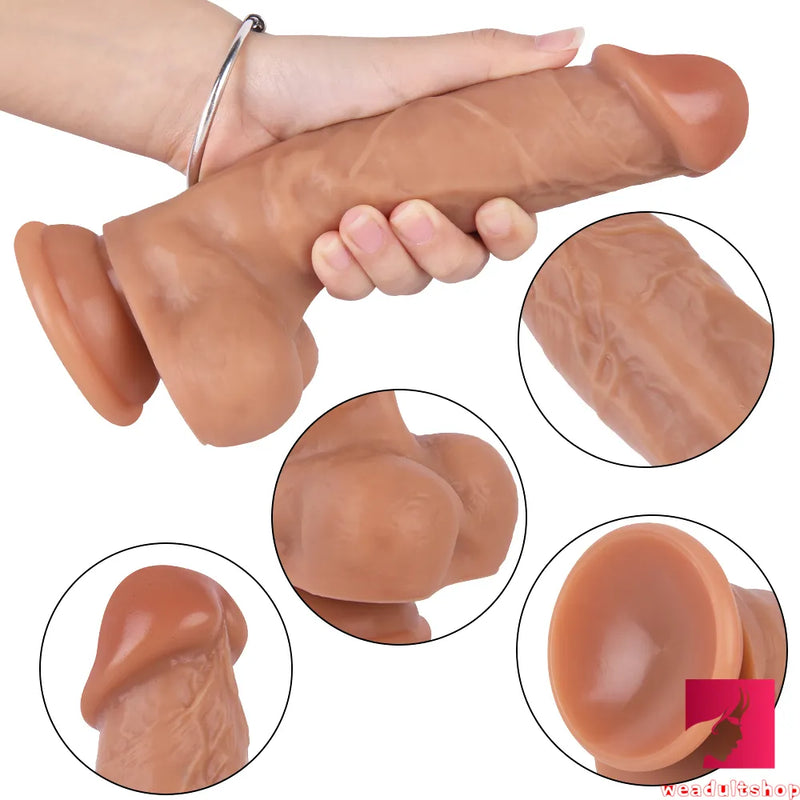 7.87in Men Lifelike Penis Masturbation Vagina Massage Dildo