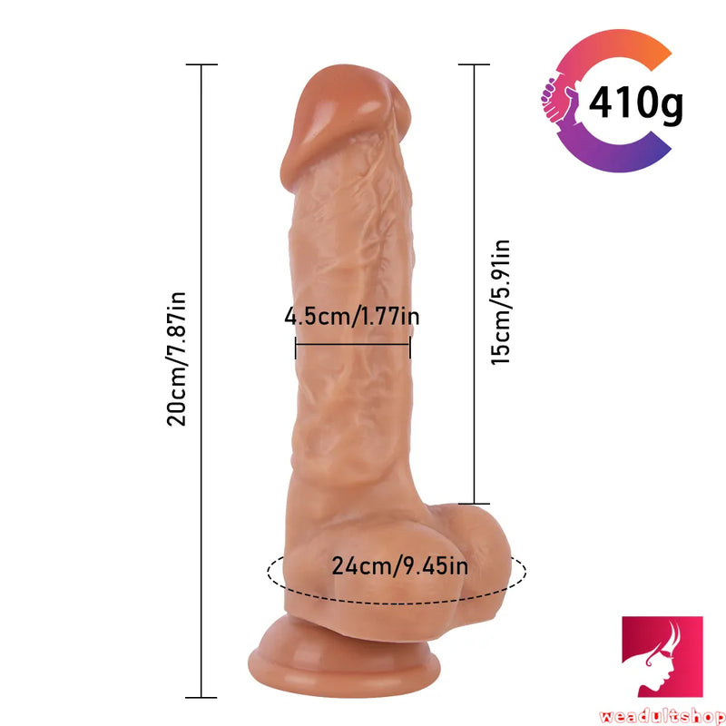 7.87in Men Lifelike Penis Masturbation Vagina Massage Dildo