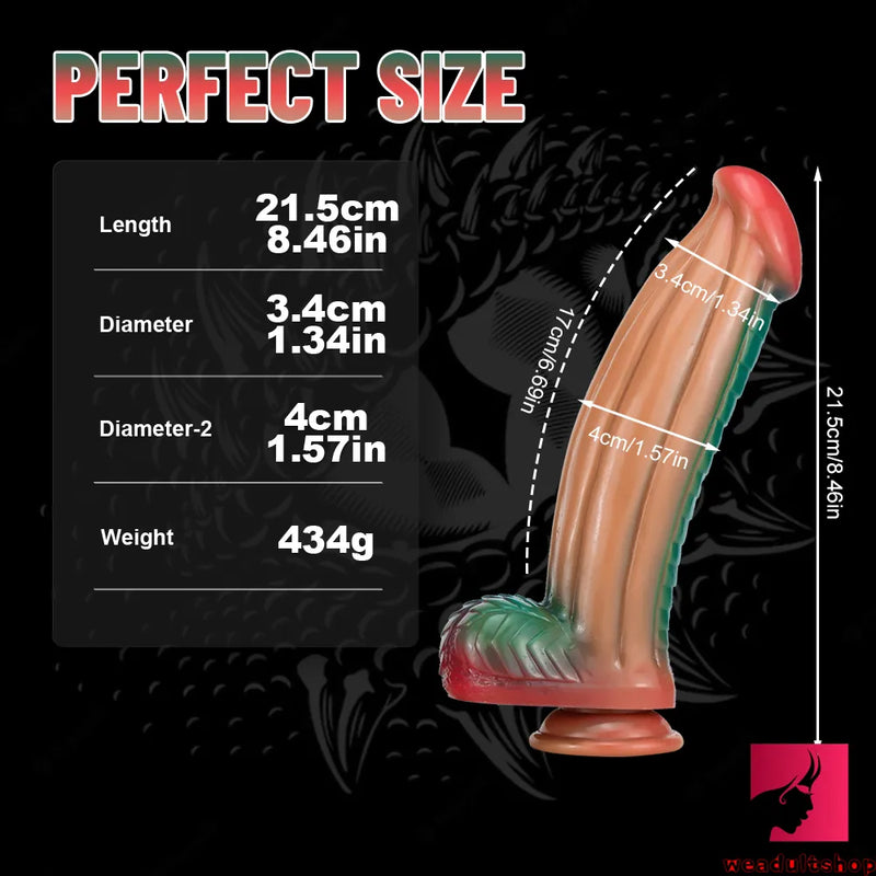 8.46in 10.83in Ombre Makeup Odd Fantasy Real Feeling Dildo