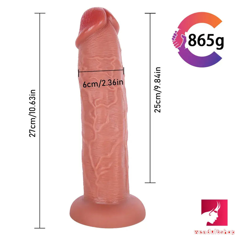 10.63in Extra Lifelike Skin Feeling Thick Dildo Sex Toy For Woman