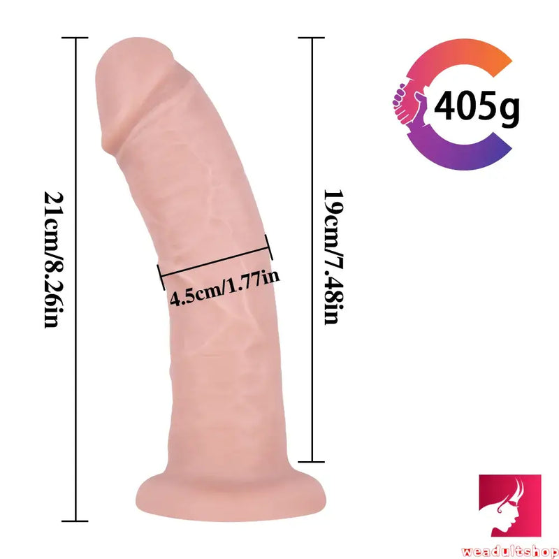 8.26in Soft Silicone Dildo Lifelike Skin Feeling Realistic Dildo