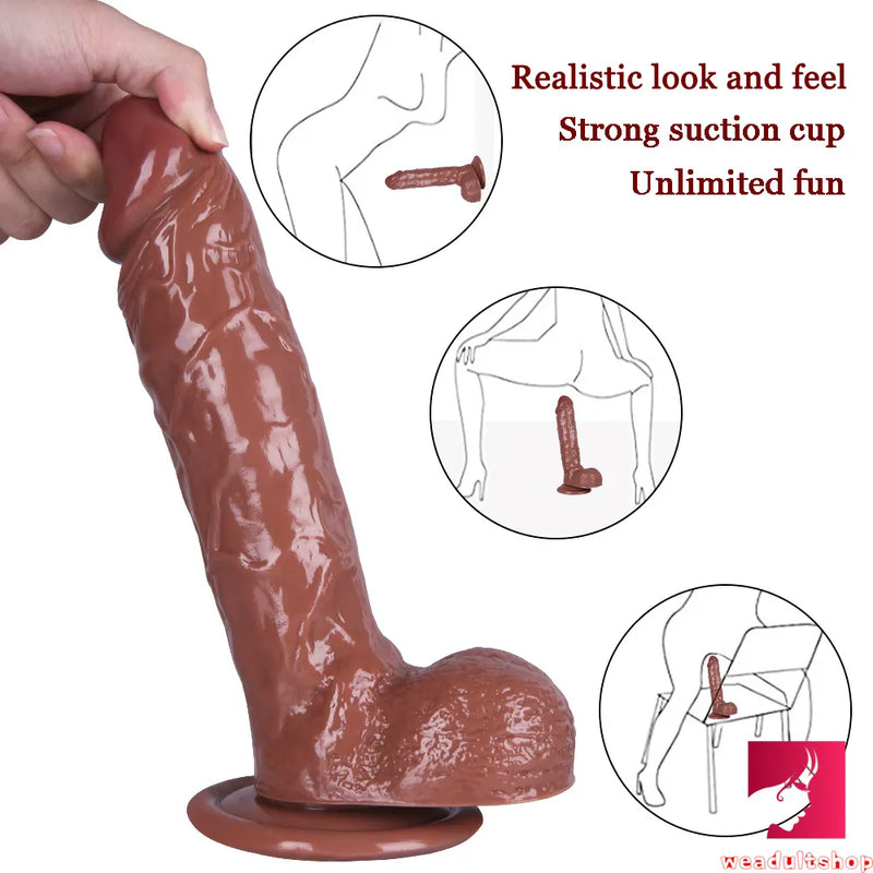 9.45in Realistic Skin Feeling Penis Dildo Adult Erotic Sex Toy