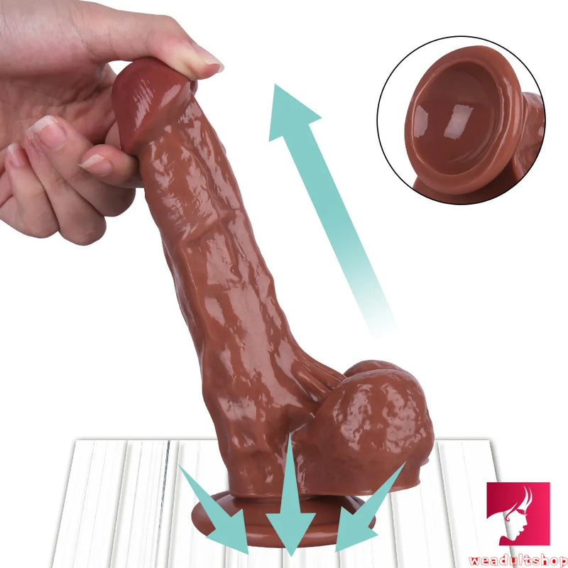 7.09in Artificial Dildo For Women Suction Cup Realistic Dildo