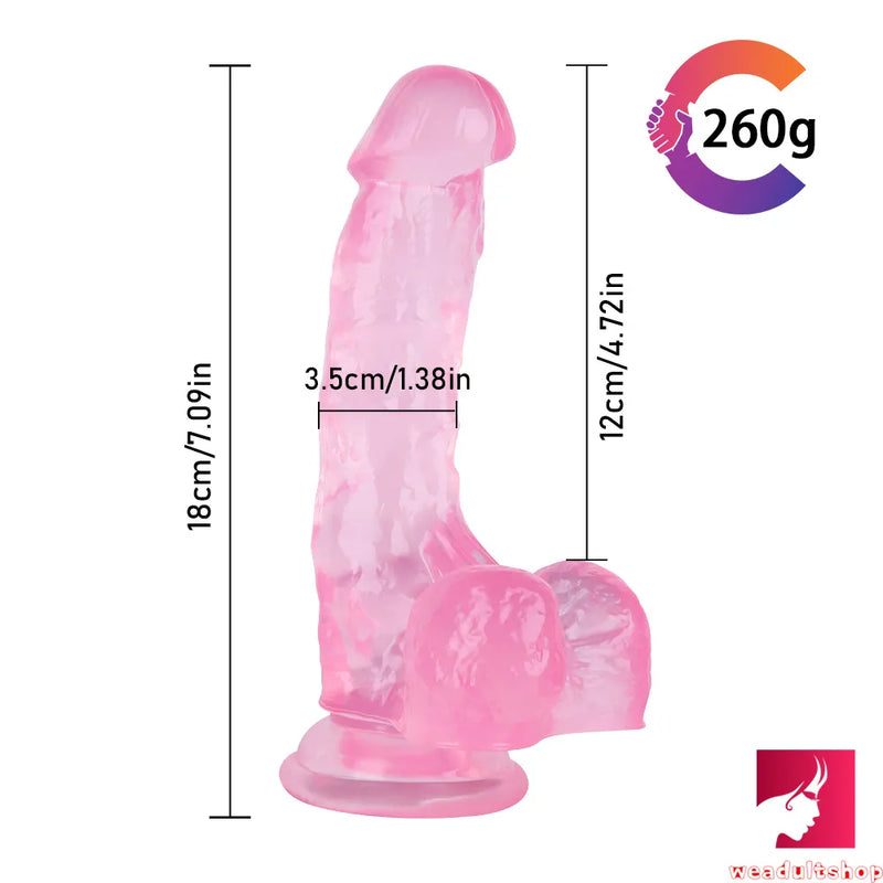 7.09in Artificial Dildo For Women Suction Cup Realistic Dildo