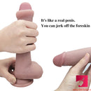 8.46in Silicone Moving Dildo With Foreskin For Women Orgasm