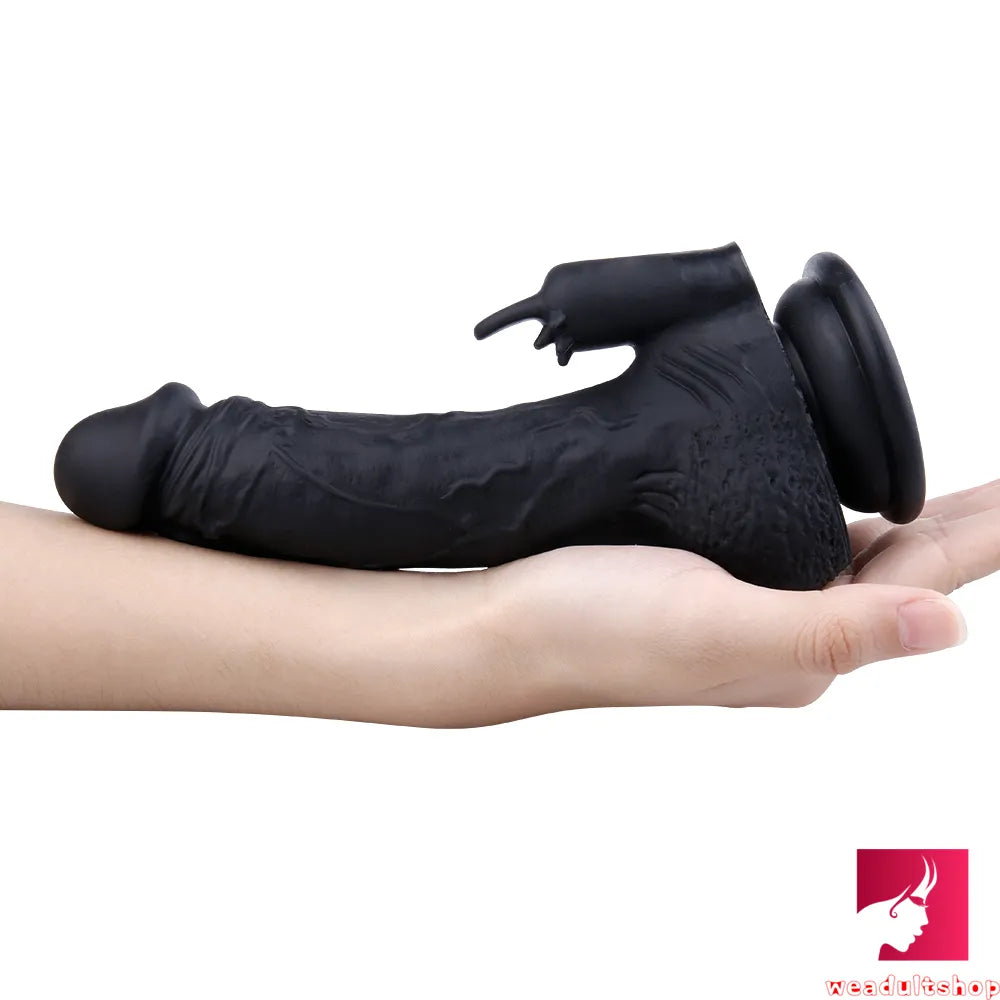 7.87in Elastic Hard Inside Dildo Sex Toy With Blue Veins