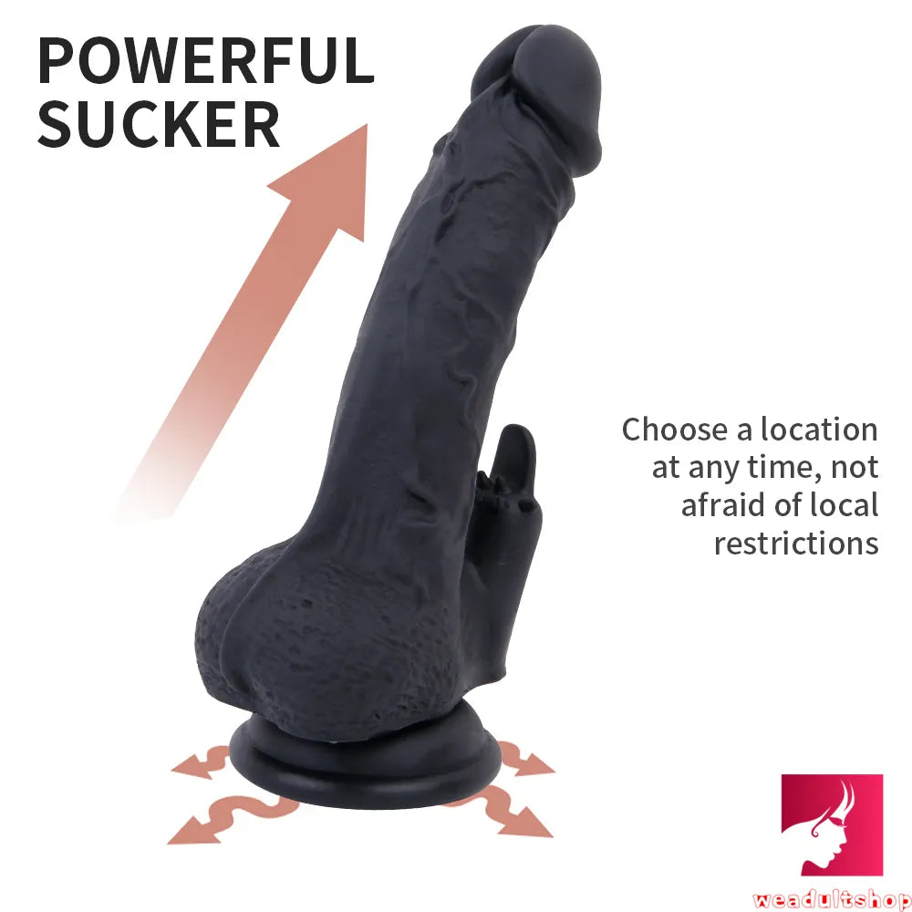 7.87in Elastic Hard Inside Dildo Sex Toy With Blue Veins