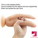 8.07in Flesh Colored Dildo Double Skeleton Dildo For Lesbian