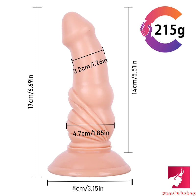 6.69in 2in1 Bullet Design Dildo Butt Plug Sex Toy