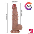 7.87in 8.27in Small Big Silicone Spiked Dildo For Anal Massaging