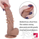 7.87in 8.27in Small Big Silicone Spiked Dildo For Anal Massaging