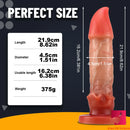 8.62in Brush Design Fantasy Realistic Artificial Penis For Women
