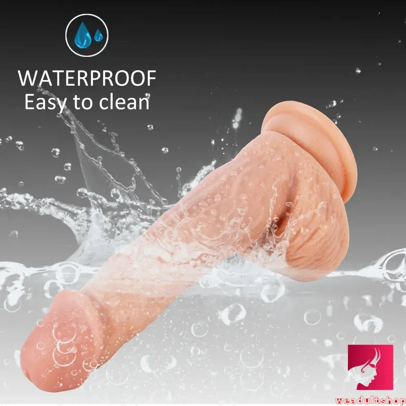 7.87in Super Realistic Liquid Silicone Dildo Perfect Gay Anal Sex Toy