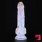 7.87in Flesh Cystal Strap-on Dildo For Men Women Lesbian Masturbation