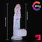 7.87in Flesh Cystal Strap-on Dildo For Men Women Lesbian Masturbation